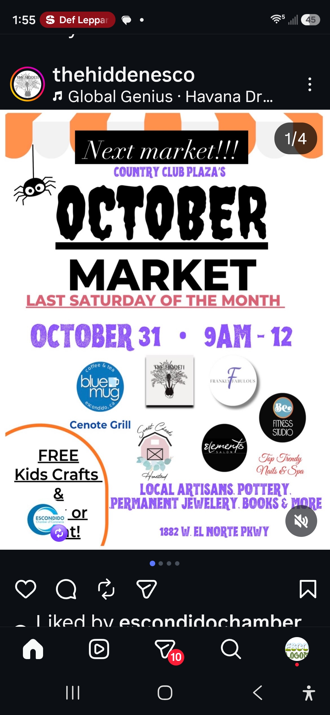 Flyer for Country Club Plaza October Market