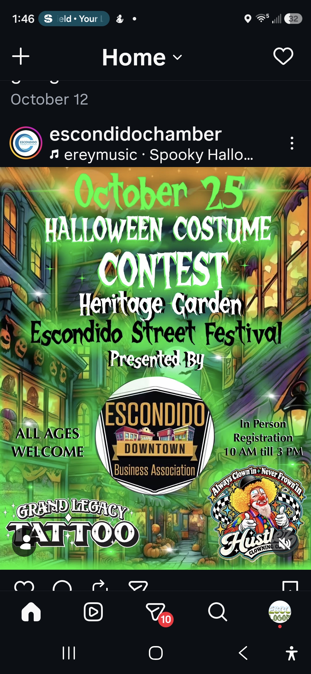 Volante de Concurso de disfraces de Halloween