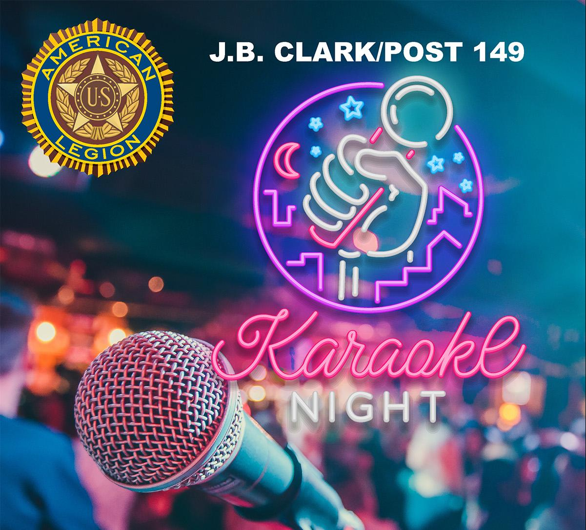 Flyer for Karaoke Open to the Public – American Legion Post 149