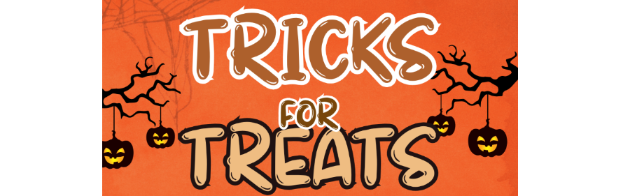 Flyer for Tricks for Treats Dog Trick-or-Treating