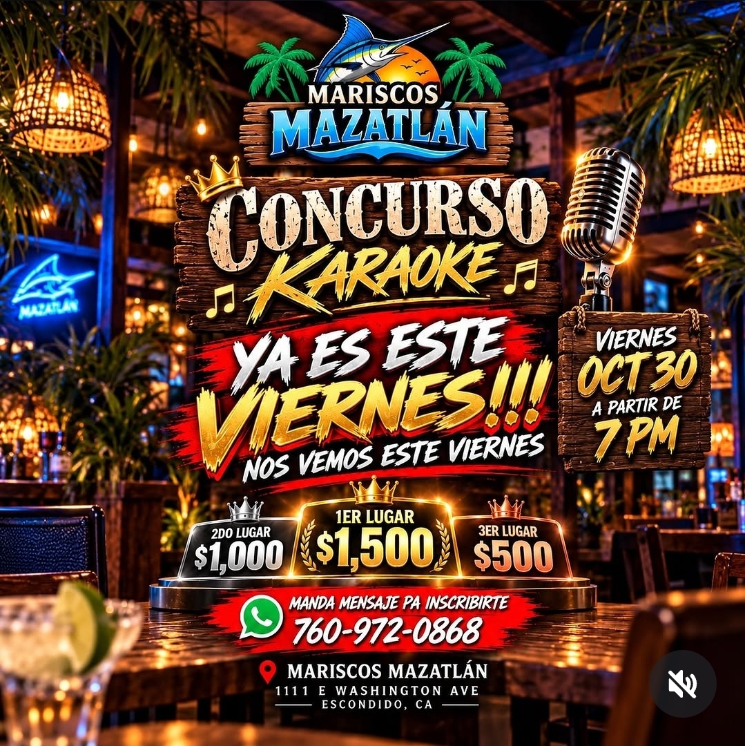 Volante de Concurso de Karaoke