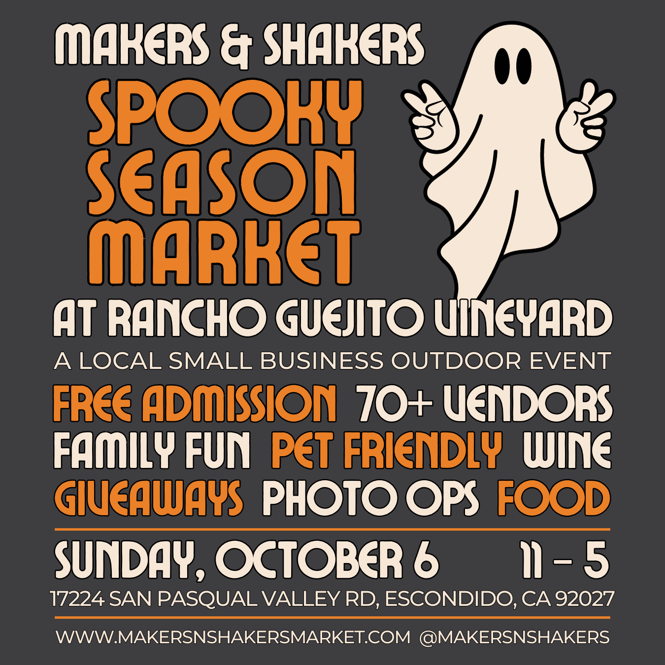 Spooky Season Market – Makers & Shakers – Rancho Guejito Vineyard