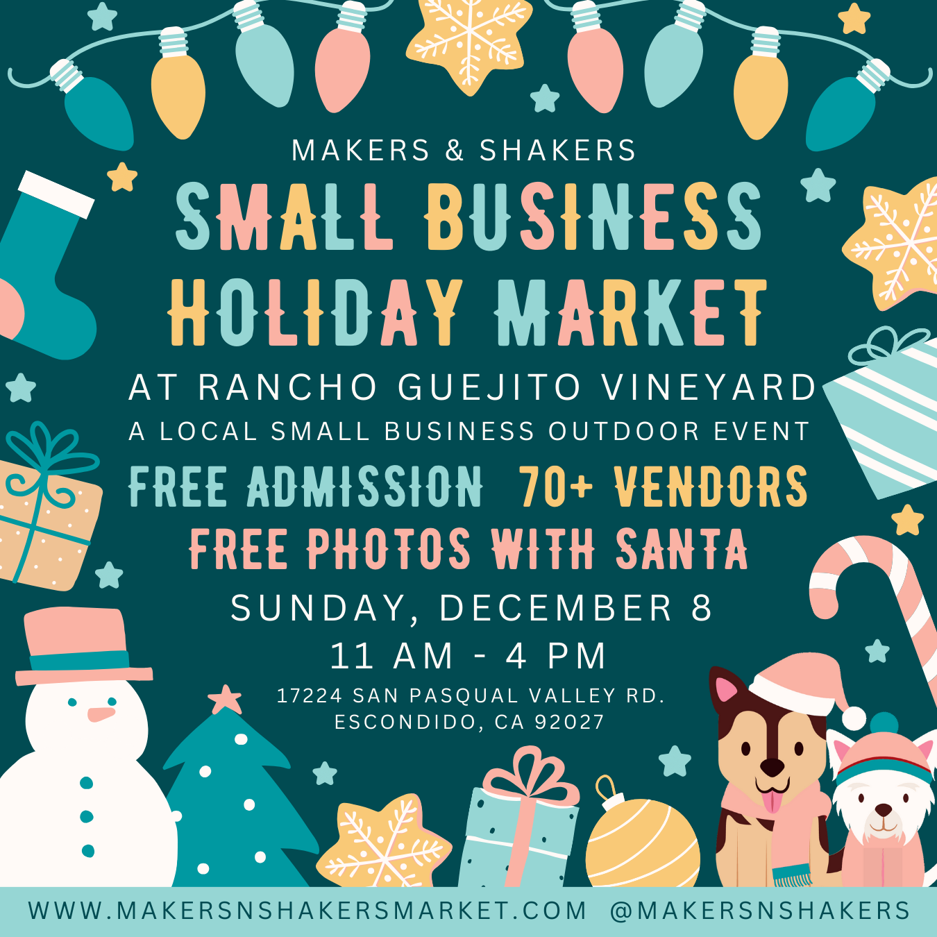 Makers & Shakers Holiday Market – Rancho Guejito Vineyard