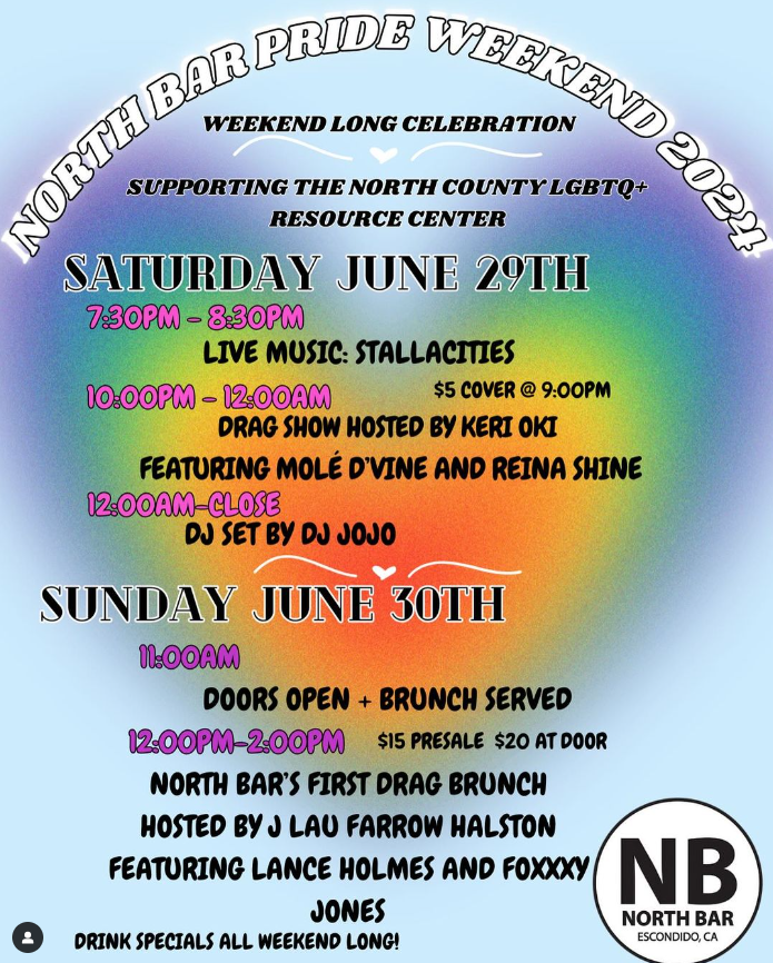 North Bar Pride Weekend 2024