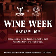 Wine Week Stone Brewing and Mia Marie Winery