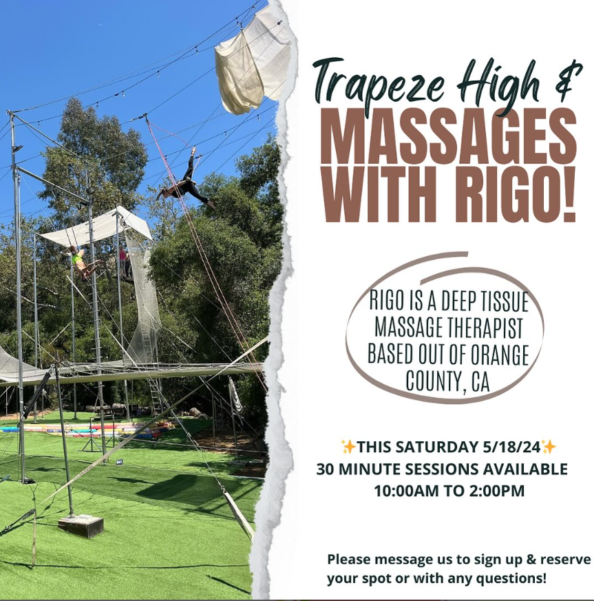 Trapeze High & massages with Rigo!