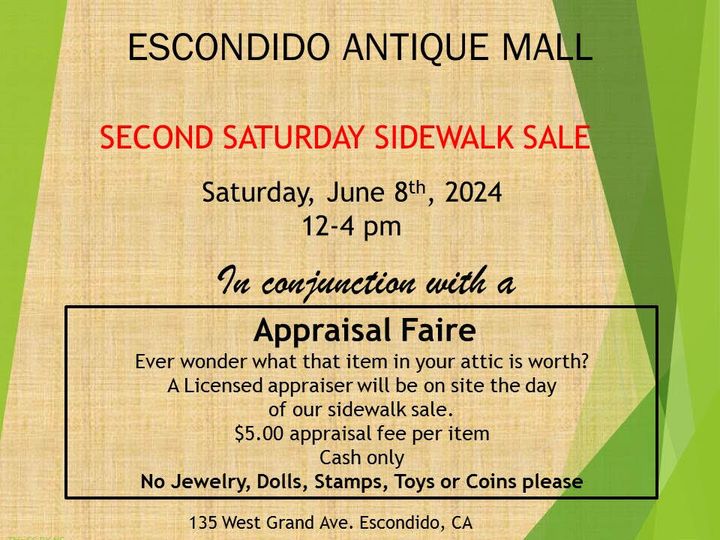 Saturday Sidewalk Sale – Escondido Antique Mall