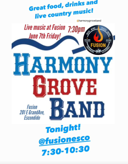 Live Music Harmony Grove – Fusion
