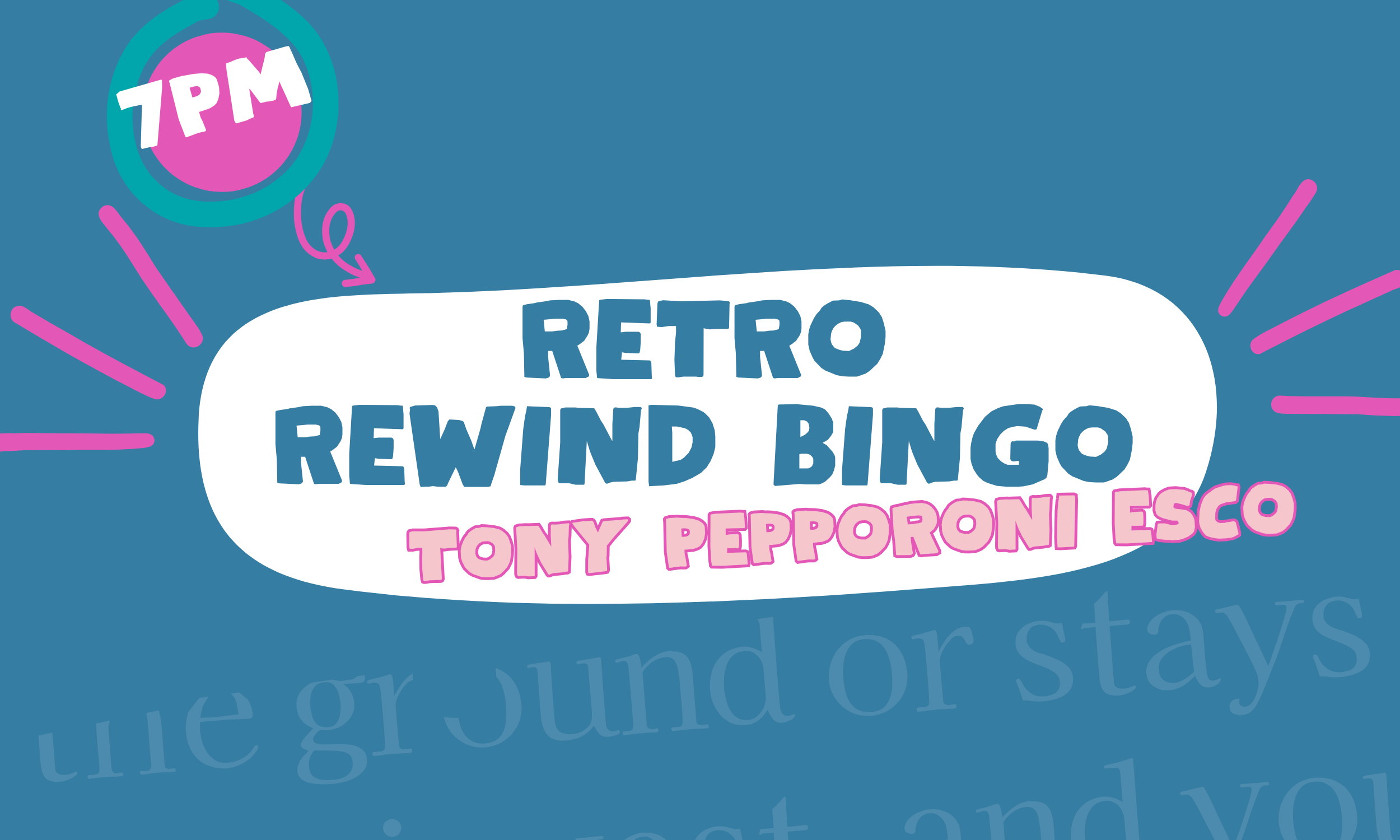 Bingo Remixed Retro Rewind Bingo: 80s Hits Night – Tony Pepperoni