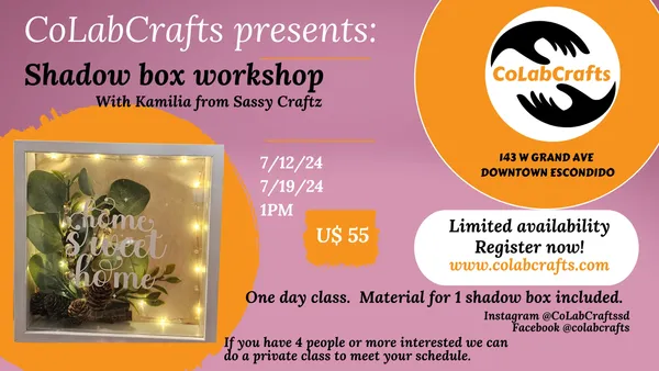 Shadow Box workshop with Kamilia from Sassy Craftz – CoLabCrafts